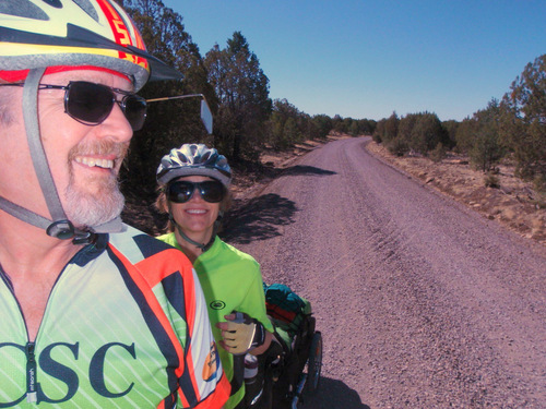 Dennis & Terry Struck, GDMBR, Gila NF, NM, 31 Mar 2013.